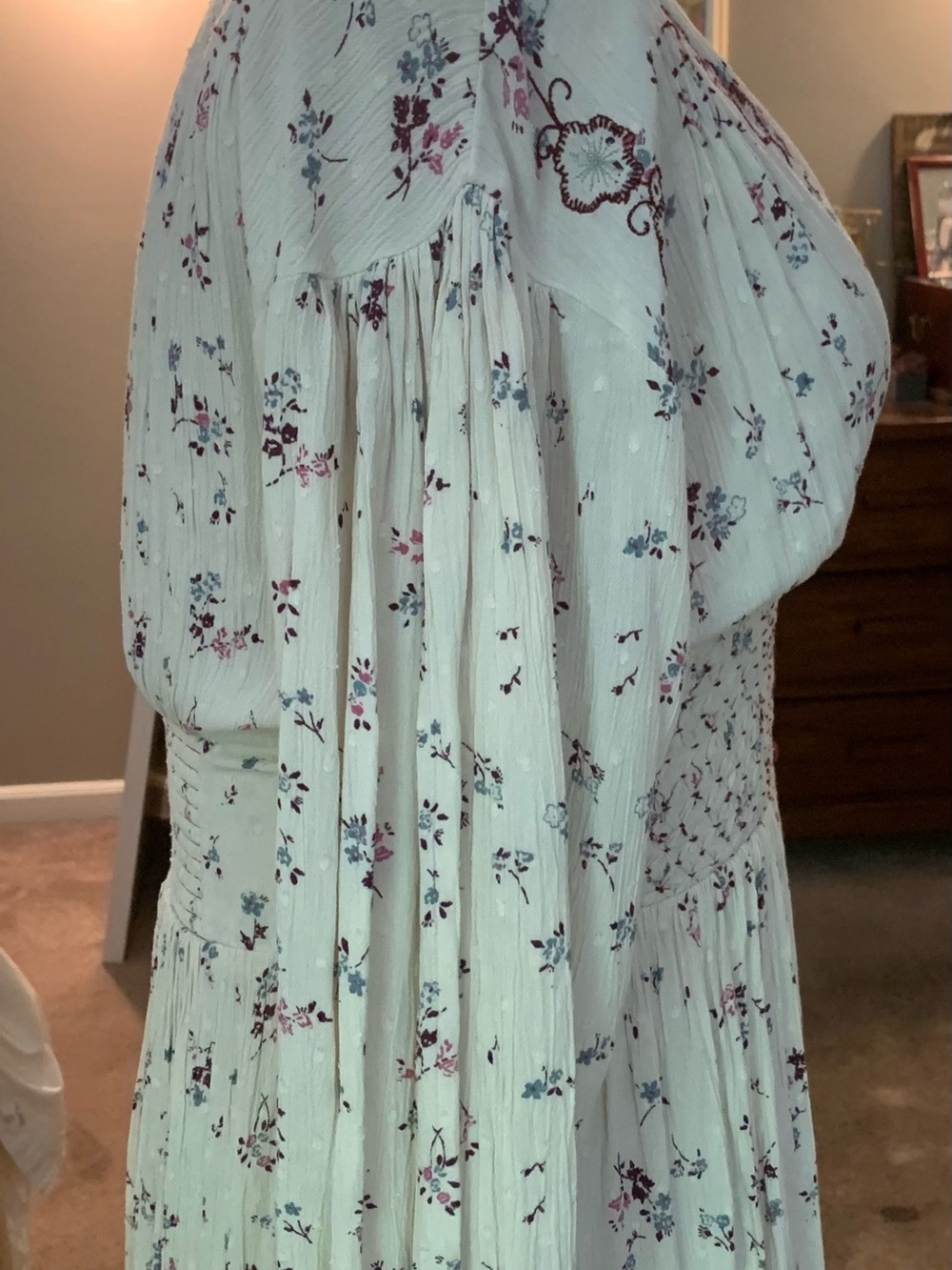 Free People Embroidered Maxi Dress with Purple Embroidery - Picture 6 of 13